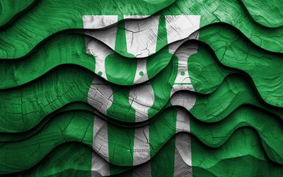 4k, Hedmark flag, Counties of Norway, wooden 3D waves flags, Day of Hedmark, flag of Hedmark, Norway, Hedmark wooden flag, Norwegian counties, Hedmark