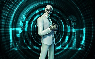 clubes comodín fortnite, 4k, fondo espiral turquesa, fortnite, creativo, aspecto comodín de clubes, aspecto comodín de clubes de fortnite, comodín de clubes, personajes fortnite