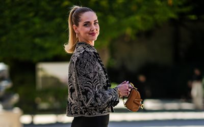 chiara ferragni, 4k, sonrisa, estrellas de cine, belleza, actriz italiana, mujer rubia, celebridad italiana, sesión de fotos de chiara ferragni