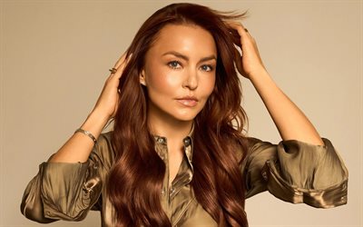 أنجيليك بوير, 4k, الممثلة المكسيكية, جلسة تصوير بورتريه, قميص أخضر, نساء جميلات, أنجيليك مونيك بوليت بوير روسو, أنجيليك بوير في جلسة التصوير