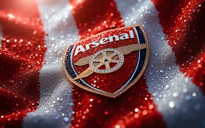 logotipo das joias do arsenal fc, 4k, fundo de gemas vermelhas, arsenal, primeira liga, logotipo do arsenal fc, emblema do arsenal fc, inglaterra, arsenal fc, futebol, logotipo do arsenal