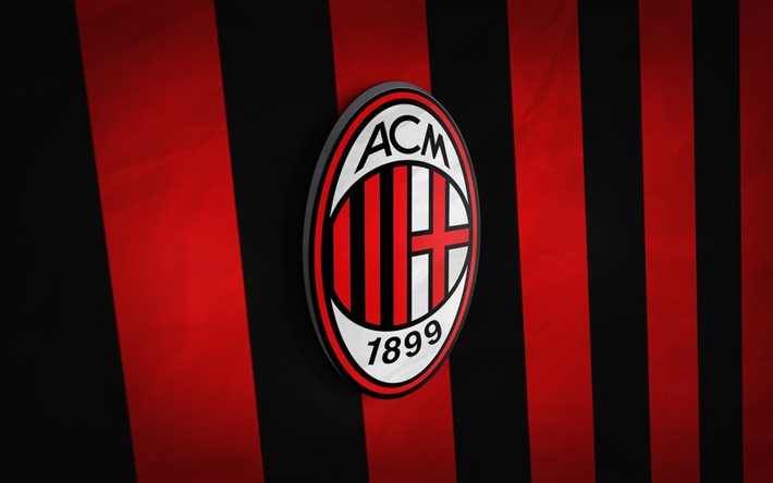 football, emblème de Milan, l'AC Milan, en Italie, Serie A