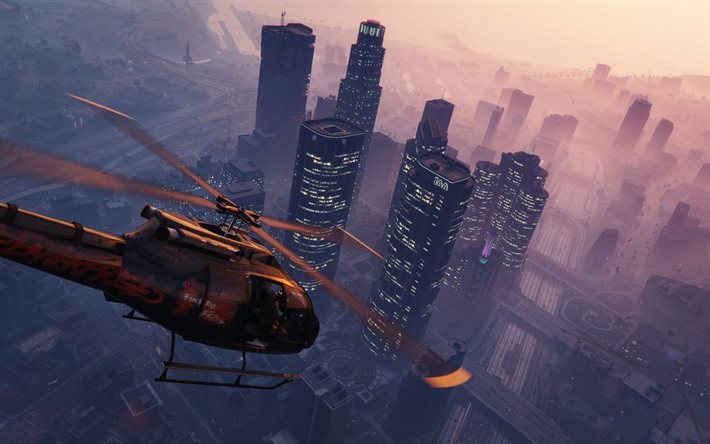 Grand Theft Auto V, hélicoptère, GTA 5