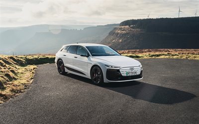 audi s6 avant e tron edition 1, 4k, offroad, 2025 autos, uk spec, weißer audi s6 avant e tron, 2025 audi s6 avant e tron, deutsche autos, audi