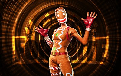 ginger gunner fortnite, 4k, brauner spiralhintergrund, fortnite, kreativ, ingwer gunner haut, fortnite ingwer gunner haut, ginger gunner, fortnite  charaktere