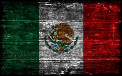 mexiko träflagga, 4k, träregra flaggor, nordamerikanska länder, mexikos flagga, mexiko dag, nordamerika, mexikansk flagga, mexiko, mexikanska nationella symboler, mexikoflagga