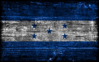 bandeira de madeira de honduras, 4k, bandeiras grunge de madeira, países norte  americanos, bandeira de honduras, dia de honduras, américa do norte, bandeira hondurenha, honduras, símbolos nacionais hondurenhos