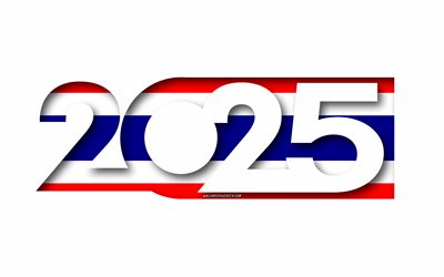 2025 Thailand, white background, Thailand, minimal art, 2025 Thailand concepts, Thailand 2025, flag of Thailand, 2025 Thailand background, Thailand flag
