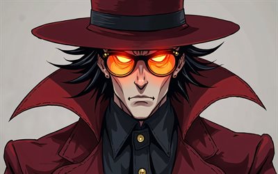 4k, Alucard, Hellsing, Hellsing manga, Alucard art, Hellsing characters, japanese manga, Alucard character, Alucard Hellsing, Dorakyura, Count Dracula, Arucard