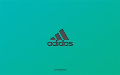logotipo de adidas, marcas, fondo turquesa, emblema de adidas, arte de carbono, adidas, fabricantes de ropa populares, logotipo de carbono, logotipo de adidas carbon