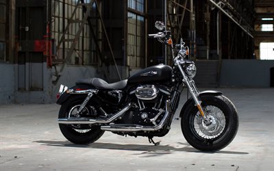 harley davidson xl1200cb sportster, 4k, superbikes, bicicletas de 2013, motocicleta preta, 2013 harley davidson xl1200cb sportster, motocicletas americanas, harley davidson