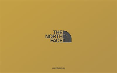 The North Face logo, brands, gold background, The North Face emblem, carbon art, The North Face, popular clothing manufacturers, carbon logo, The North Face carbon logo