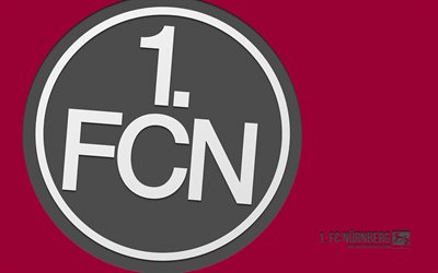 شعار fc nurnberg, 4k, خلفية بورغوندي, فن الكربون, fc nurnberg emblem, نادي كرة القدم الألماني, البوندسليجا 2, ألمانيا, نورنبرغ, كرة القدم, fc nurnberg