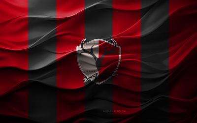 4k, logo kashima antlers, sfondo 3d nero rosso, j1 league, emblema di kashima antlers, squadra di calcio giapponese, flag di kashima antlers, texture 3d, giappone, kashima antlers fc, calcio, kashima antlers