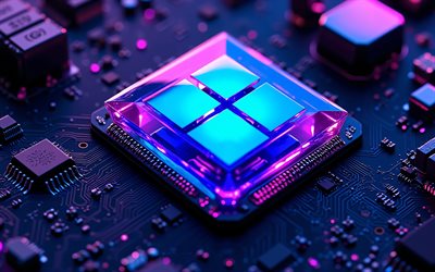 شعار windows 11 كريستالي مع توهج النيون, 4k, شعار مايكروسوفت متوهج بالكريستال, شعار مايكروسوفت ثلاثي الأبعاد, شعار مايكروسوفت كريستال, شعار ويندوز 11 متوهج, علامة ويندوز 11, شعار ويندوز 11, شعار ويندوز, ويندوز