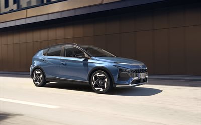 2026, hyundai bayón, 4k, vista frontal, exterior, suv crossover subcompacto, hyundai bayón azul, nuevo hyundai bayón 2026, hyundai