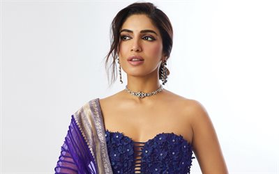 4k, bhumi pednekar, sari, beauté, actrice indienne, femme brune, bollywood, stars de cinéma, photos avec bhumi pednekar, actrice populaire, célébrité indienne, photoshoot bhumi pednekar