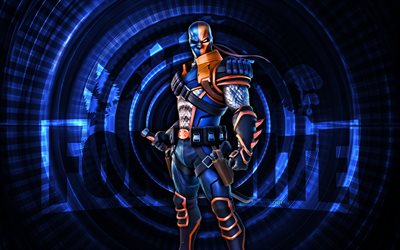 Deathstroke Zero Fortnite, 4k, blue spiral background, Fortnite, creative, Deathstroke Zero Skin, Fortnite Deathstroke Zero Skin, Deathstroke Zero, Fortnite characters