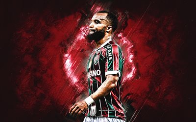 samuel xavier, fluminense fc, calciatore brasiliano, sfondo di pietra bordeaux, grunge art, fluminense, brasile, serie a, calcio, samuel xavier fluminense