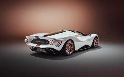 2025, de tomaso p72, 4k, arrière vue, extérieur, supercar, nouveau de tomaso p72, voitures de sport de luxe, p72, de tomaso