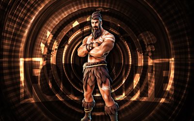 Dugh Fortnite, 4k, brown spiral background, Fortnite, creative, Dugh Skin, Fortnite Dugh Skin, Dugh, Fortnite characters