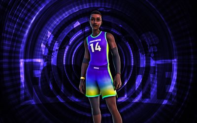 dynamo dribbler fortnite, 4k, violetti kierretausta, fortnite, luova, dynamo dribbler  iho, fortnite dynamo dribbler skin, dynamiikka, fortnite  hahmot