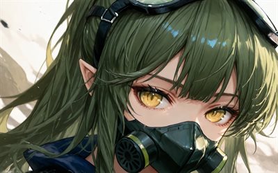 4k, arknights gavial, gros plan, manga, œuvres d'art, yeux jaunes, opérateur médical de rhodes island, arknights, gavial l'invincible, personnages arknights, gavivial