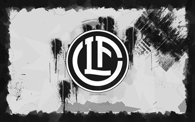 fc lugano grunge logo, 4k, super super league, fondo grune blanco, fútbol, fc lugano emblema, fútbol americano, logotipo de fc lugano, fc lugano, club de fútbol suizo, lugano fc