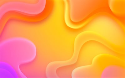 yellow 3D backgrounds, 4k, creeative, yellow abstract backgrounds, 3D shapes, artwork, abstract backgrounds, 3D abstraction