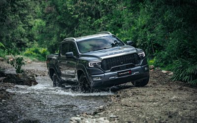 4k, foton tunland v9, fuera de la carretera, 2025 autos, extremo, coche en rver, camionetas, 2025 foton tunland v9, autos chinos, motor fotón beiqi, fotón