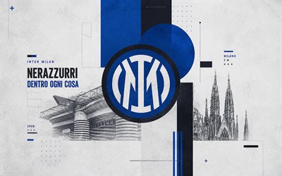 Inter Milan grunge logo, grunge background, Inter Milan emblem, Inter Milan logo, Inter Milan sign, Serie A, Internazionale, Italy, football, Inter Milan, FC Internazionale