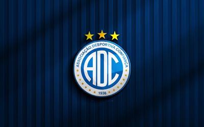 4k, AD Confianca 3D logo, Brazilian Serie C, blue 3D background, soccer, AD Confianca emblem, AD Confianca logo, AD Confianca, football, brazilian football club, Confianca FC