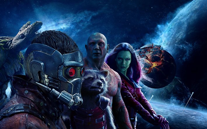 guardians of the galaxy, 2017, affisch, sharacters