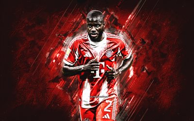 dayot upamecano, fcバイエルンミュンヘン, フランスのサッカー選手, バイエルンミュンヘン, グランジアート, 赤い石の背景, ブンデスリーガ, ドイツ, フットボール, dayot upamecano bayern munich