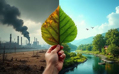 ecology concepts, environmental pollution, ecology, environmental degradation, sustainability, environment concepts, environmental protection, harm from carbon dioxide emissions, harm to metallurgy