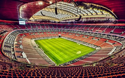 Al Bayt Stadium, inside view, football field, Al Khor, Qatar, Al-Khor SC Stadium, Qatar Football Stadium