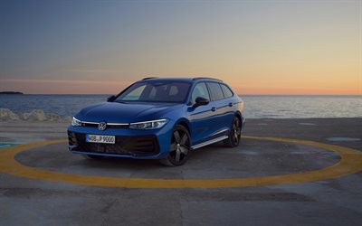 2026, volkswagen passat, b9, 4k, vorderansicht, außen, blauer kombi, blauer volkswagen passat, neuer volkswagen passat 2026, passat b9, deutsche autos, passat mk9, volkswagen