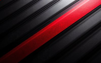 fondo grunge rojo y negro, 4k, fondo de líneas negras y rojas, fondo metálico, textura metálica, fondos creativos rojos y negros, fondo grunge