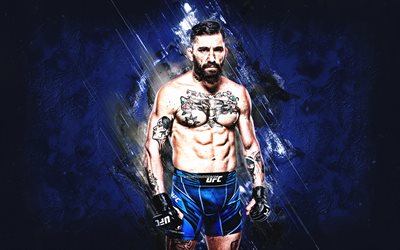 Guido Cannetti, MMA, El Ninja, Argentine mixed martial artist, UFC, blue stone background, Ultimate Fighting Championship, USA, Guido Martin Cannetti Alvarez