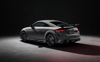 2023, Audi TT RS Iconic Edition, 4k, rear view, exterior, gray coupe, gray Audi TT RS, German cars, Audi