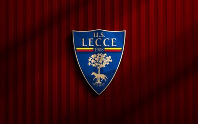 4k, شعار الولايات المتحدة 3d, دوري الدرجة الأولى, خلفية ثلاثية الأبعاد, كرة القدم, شعار الولايات المتحدة, الولايات المتحدة, نادي كرة القدم الإيطالي, lecce fc