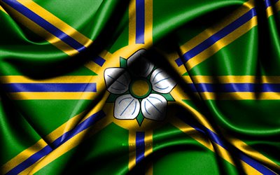 bandera de abbotsford, 4k, ciudades canadienses, banderas de tela, día de abbotsford, banderas de seda onduladas, canadá, ciudades de canadá, abbotsford