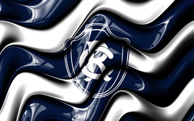 logotipo 3d do remo fc, 4k, ondas 3d brancas azuis, série b do brasileiro, futebol, bandeira do remo fc, criativo, logotipo do remo fc, remo fc, clube de futebol brasileiro, remo