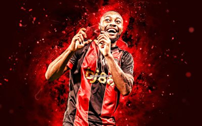 4k, antoine semenyo, persönliche feier, rote neonlichter, bournemouth fc, premier league, ghanaische fußballer, antoine semenyo 4k, fußball, afc bournemouth, antoine semenyo bournemouth