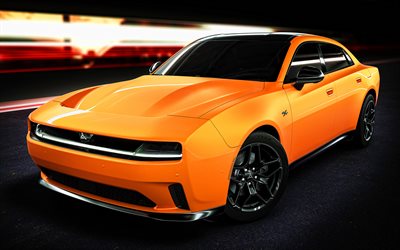 dodge charger daytona, 4k, supersportwagen, 2025 autos, muskelwagen, 2025 dodge charger, amerikanische autos, ausweichen