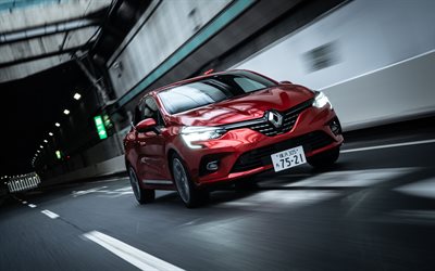 renault lutecia, 4k, karayolu tüneli, 2026 araba, otoyol, renault clio, jp spesifikasyonu, 2026 renault lutecia, fransız arabaları, renault