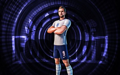 harry kane fortnite, 4k, fondo espiral azul, fortnite, creativo, piel de harry kane, piel fortnite harry kane, harry kane, personajes fortnite