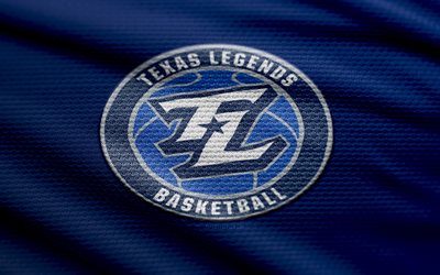 logotipo de tela de texas legends, 4k, fondo de tela azul, liga nba g, bokeh, baloncesto, logotipo de leyendas de texas, emblema de las leyendas de texas, equipo de baloncesto americano, leyendas de texas