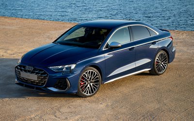 2026, audi s3, 4k, vista frontal, exterior, audi s3 azul, nuevo audi s3 2026, audi a3, coches alemanes, audi