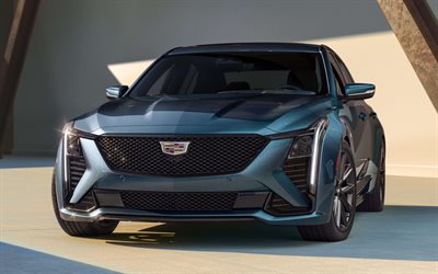 2026, cadillac ct5 v, 4k, vorderansicht, außen, blaue limousine, blauer cadillac ct5 v, neuer cadillac ct5 v 2026, amerikanische autos, cadillac